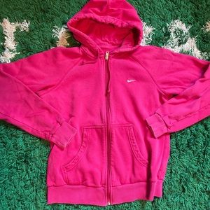 Pink Nike Y2K hoodie